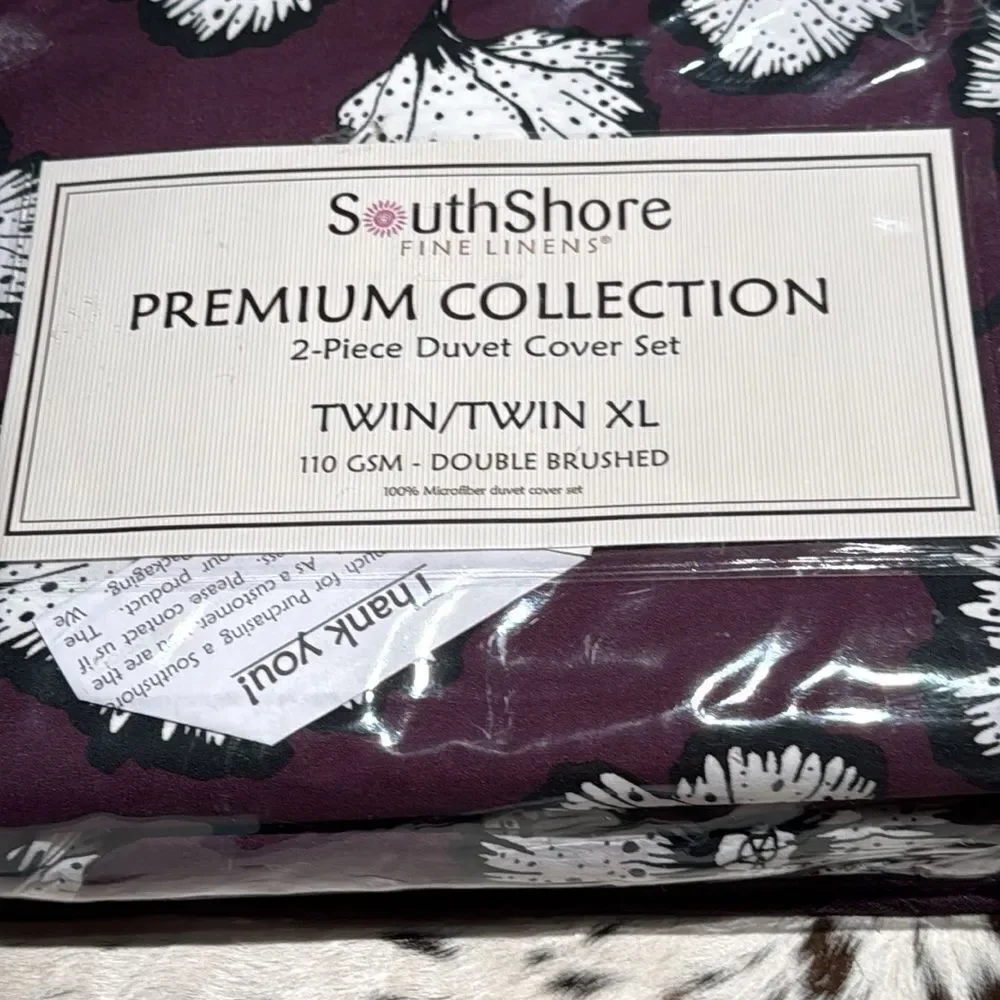 SouthShore Twin 2pc Duvet Cover‎ Set, Purple, Duvet Cover & 1 Sham
